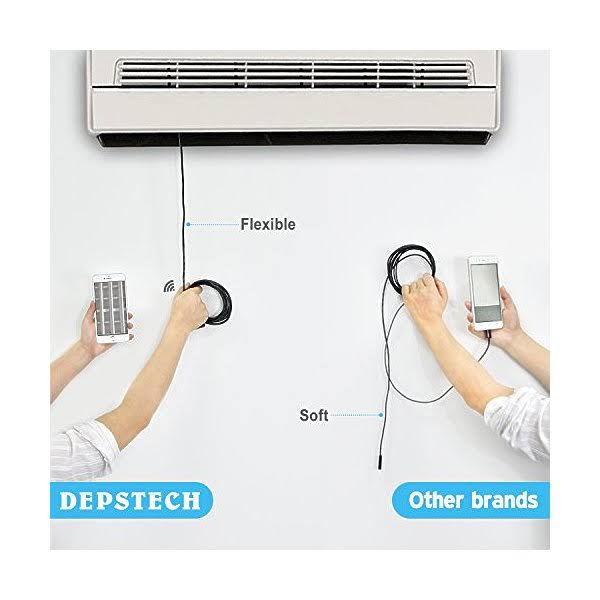 Semi-Rigid Wireless Endoscope, 2.0 MP HD WiFi Borescope Inspection Camera, 16 inch Focal Distance, 1800mAh Battery K4221
