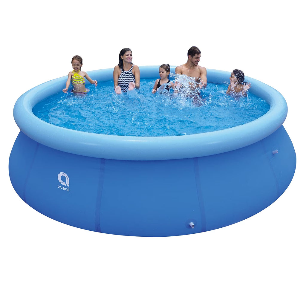Blue Inflatable Above Ground Round Swimming Pool (12 ft x 36 in) M182649