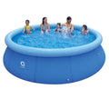 Blue Inflatable Above Ground Round Swimming Pool (12 ft x 36 in) M182649
