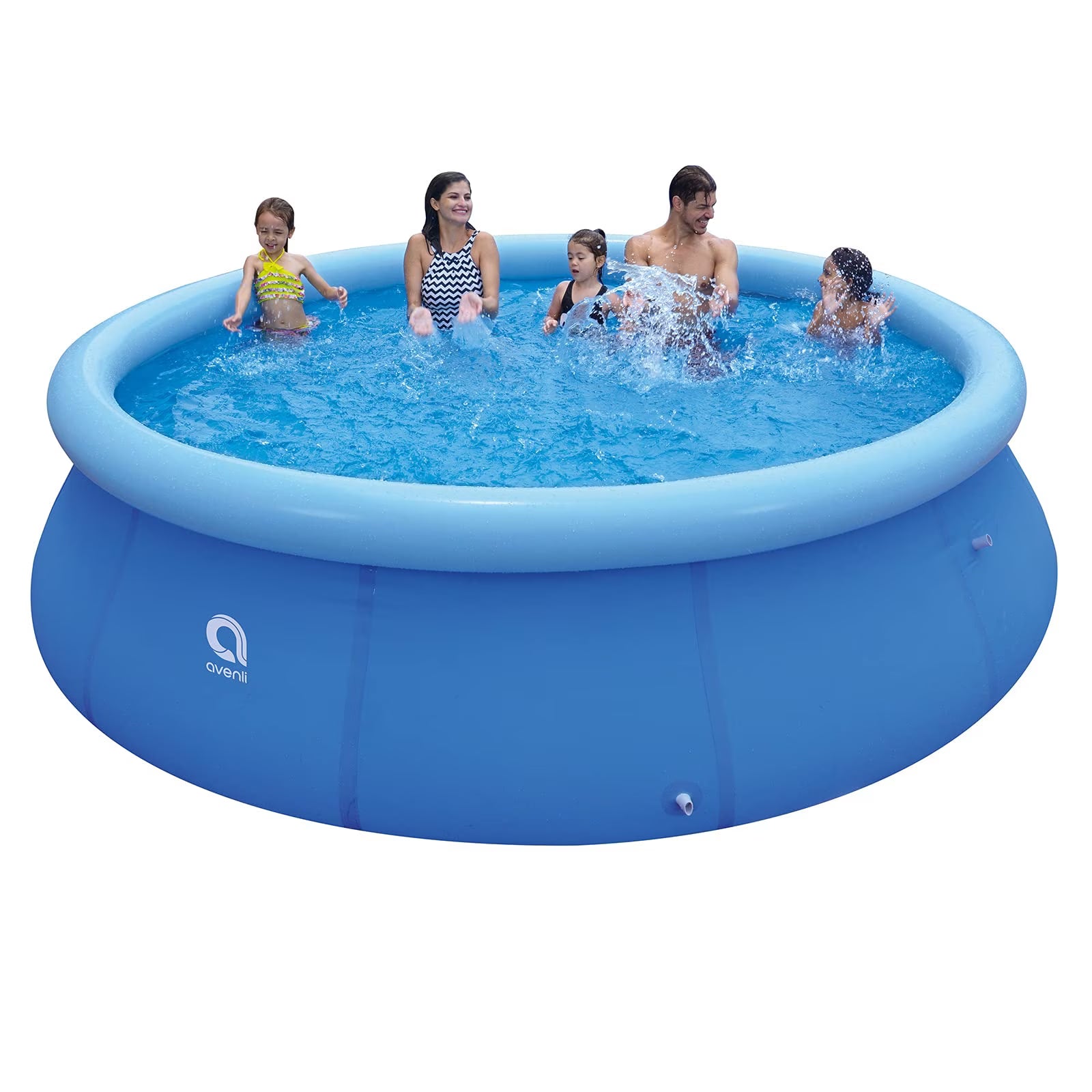 Blue Inflatable Above Ground Round Swimming Pool (12 ft x 36 in) M182649