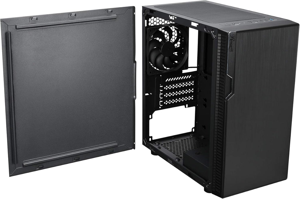 Rosewill FBM-X2 Micro ATX Mini Tower PC Computer Case with 1 Pre-Installed Fan Pack of 2 T757474