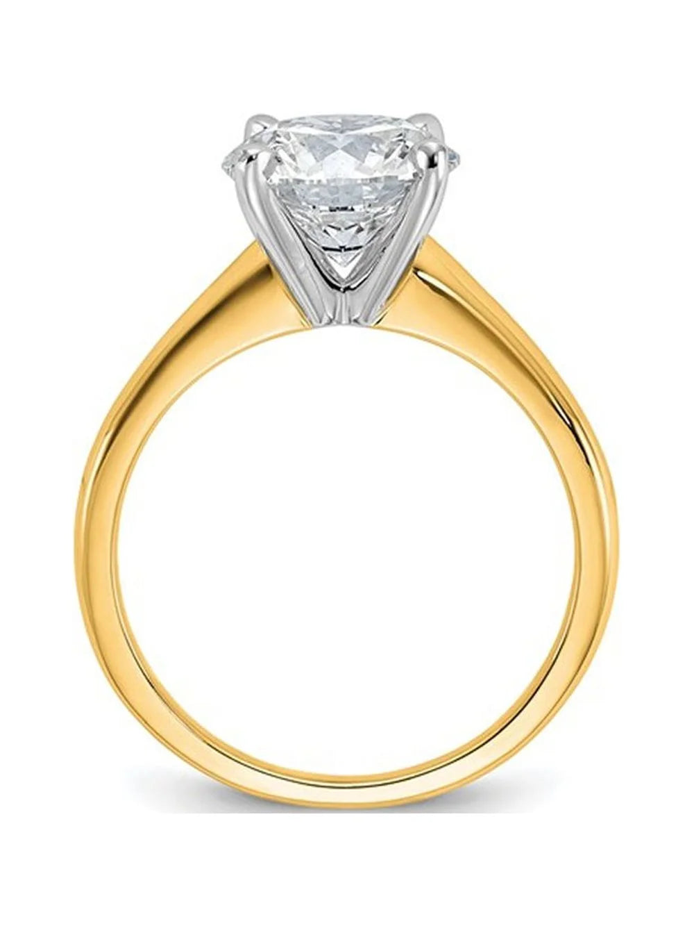 14K Yellow Gold Lab-Grown Diamond Solitaire Engagement Ring V786