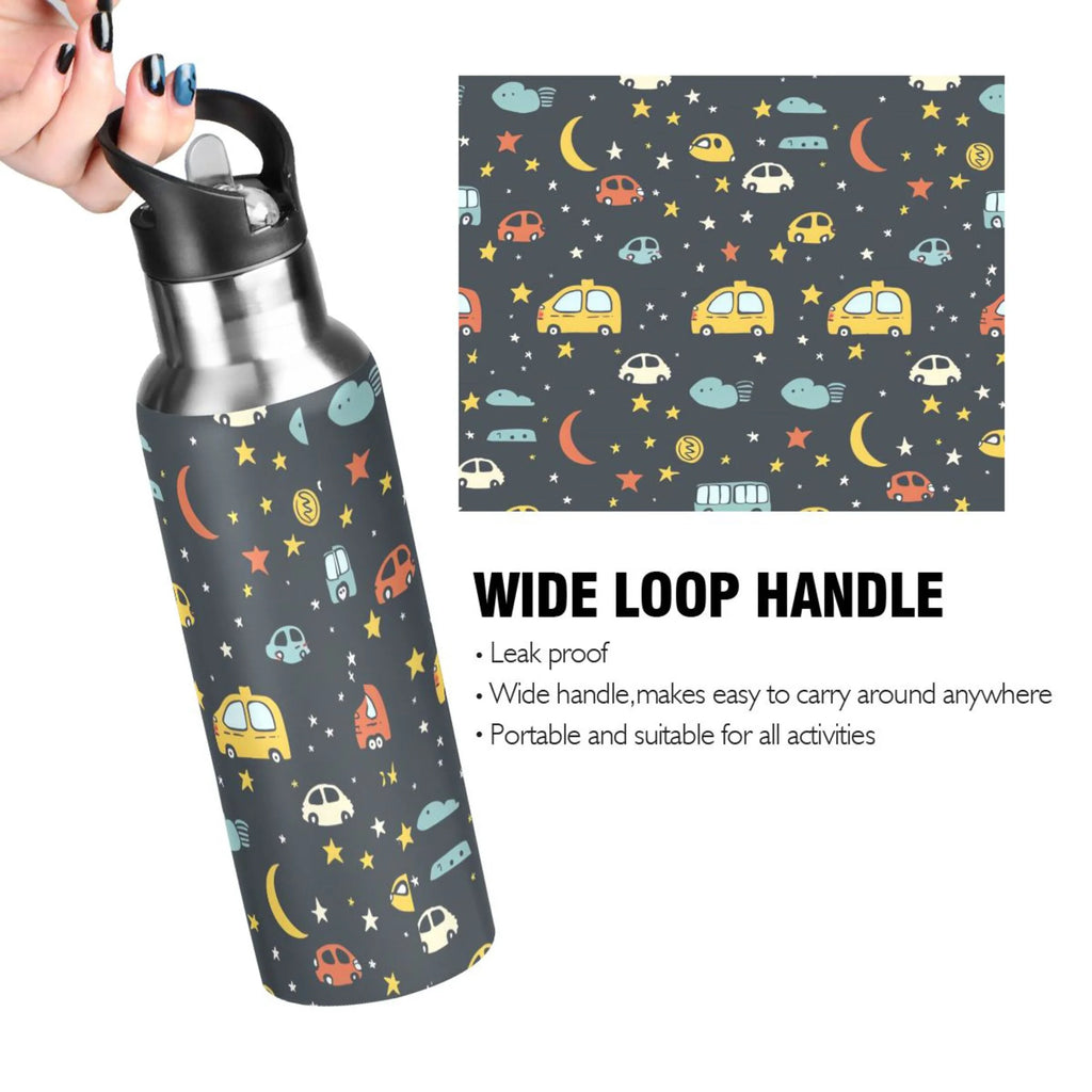 20 oz Insulated Stainless Steel Kids Water Bottle with Straw Lid M153311