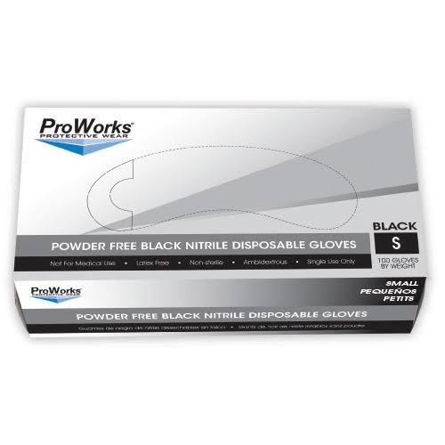 Black Nitrile Textured Grip 3 Mil Powder Free Gloves Q464114