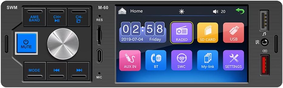4 Inch Dual USB Car FM Radio MP5 Player Pack of 2 F25190