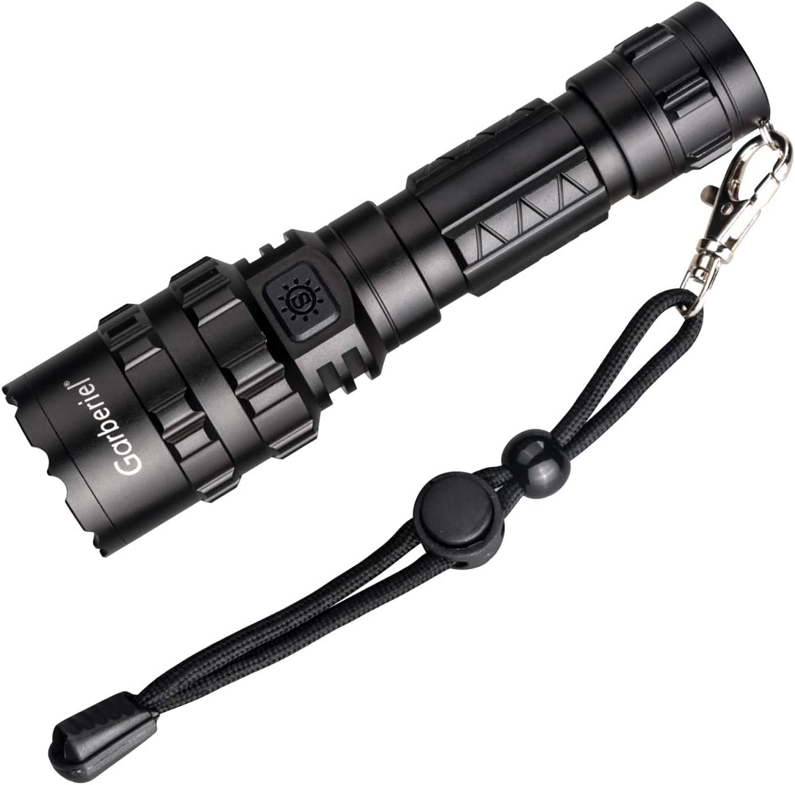 2 Pack LED Flashlight with Picatinny Rail Mount and Tactile Pressure Switch, USB Rechargeable Waterproof R9780