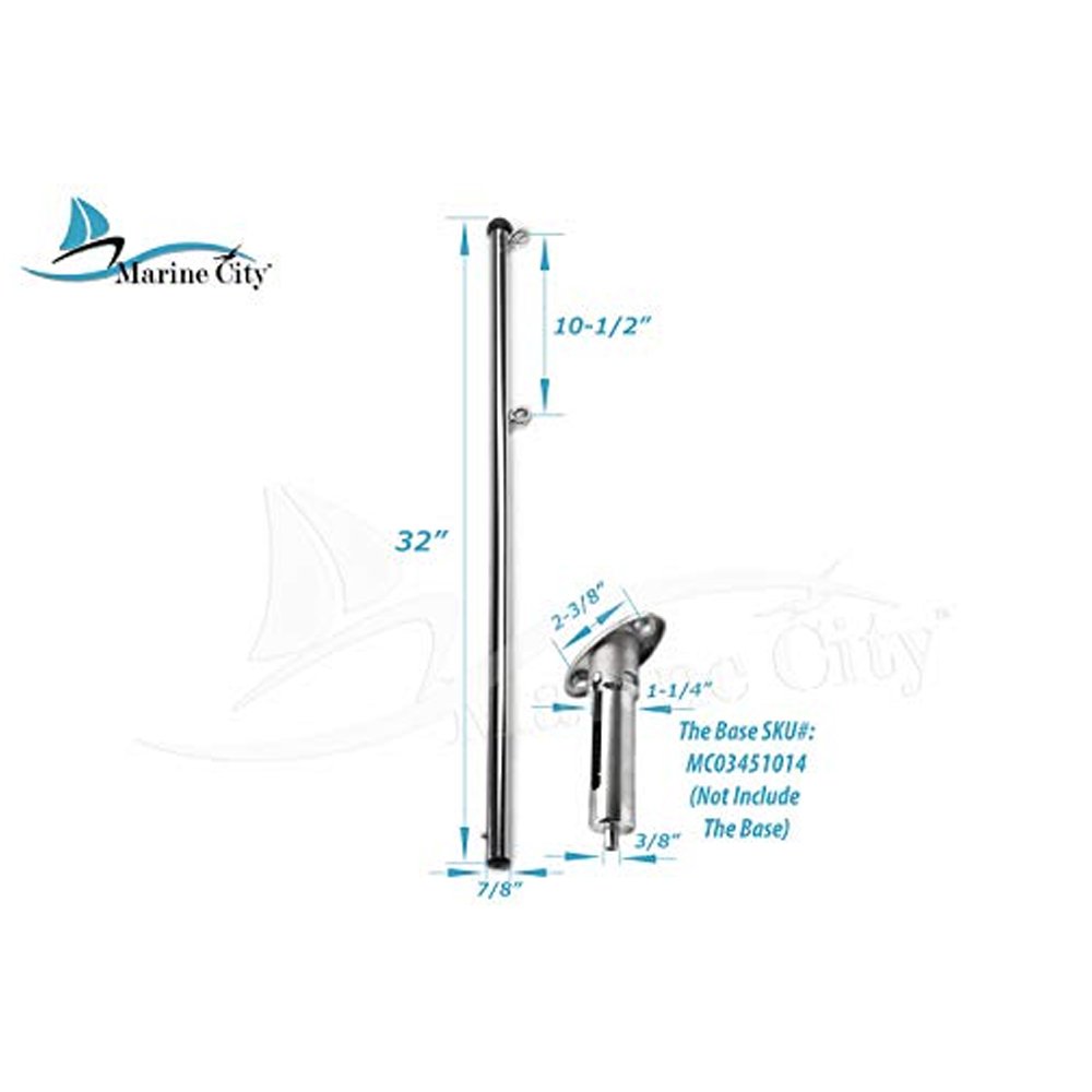 316 Stainless Steel Marine Boat Flag Pole D56441