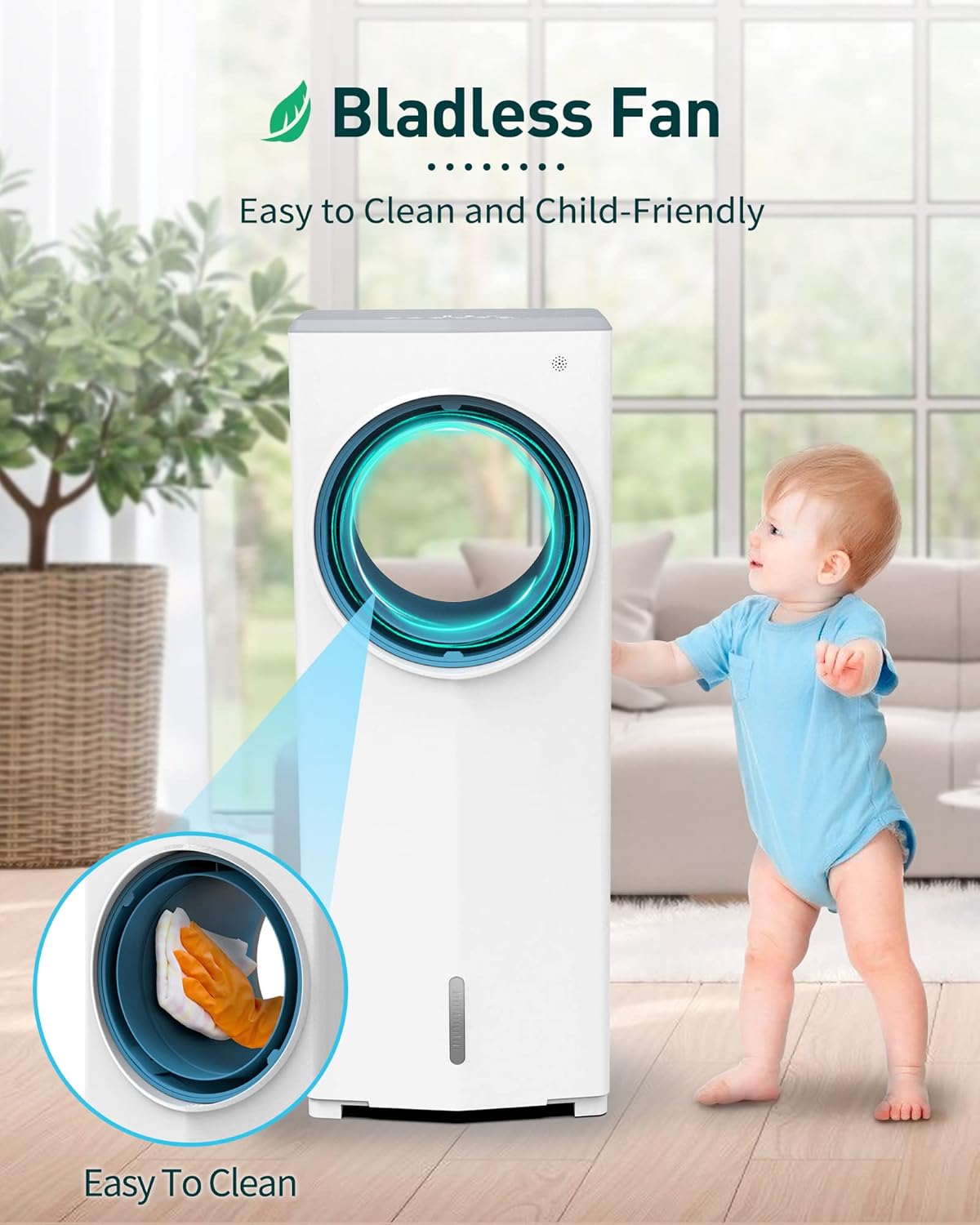 3-in-1 Portable Evaporative Air Cooler Fan with Remote Control E4988