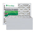 Silver MERV 8 10x25x4 Pleated AC Furnace Air Filter, Pack of 4 Q593