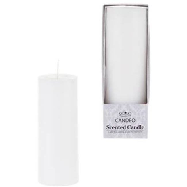 White Round Scented Pillar Candle in Box, Case of 48 W5207