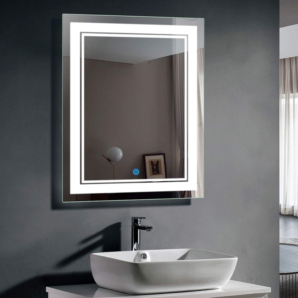 28 x 36 in Vertical Dimmable LED Bathroom Mirror with Anti-Fog Function Z332
