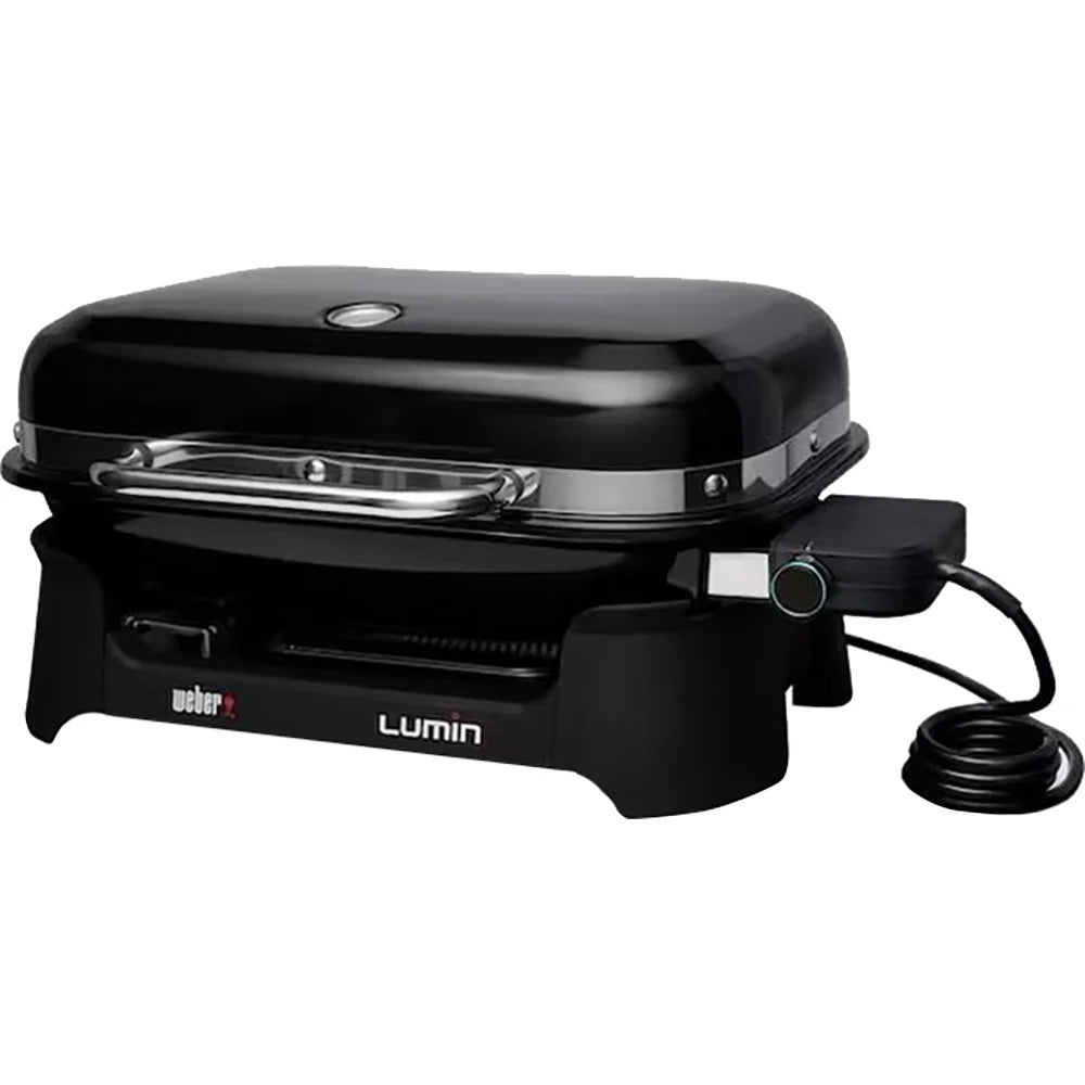 Open Box Weber Lumin Compact Indoor Outdoor Electric Grill, Black Y268594