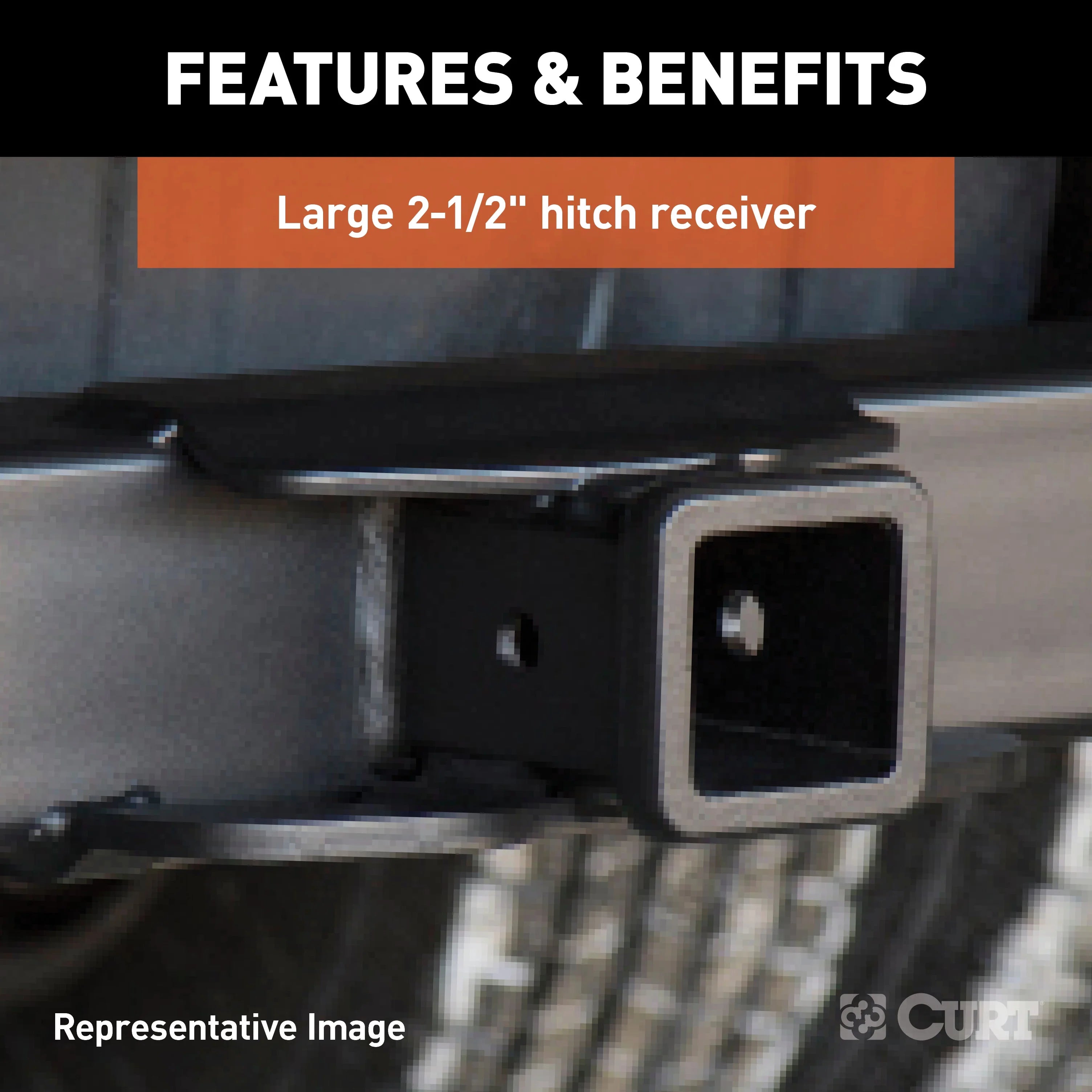Class 5 Weld-On Hitch, 2-1/2-Inch Receiver, 18" Drop V893445