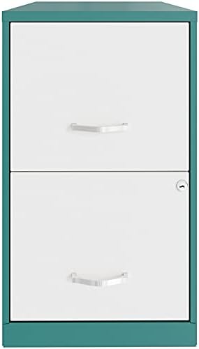 18in 2 Drawer Metal File Cabinet Teal G2195