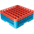 49-Compartment Glass Rack with 2 Extenders, Blue, 3/Case H400