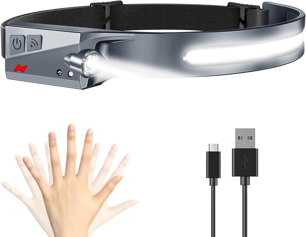 Rechargeable Waterproof LED Headlamp with Motion Sensor L229602