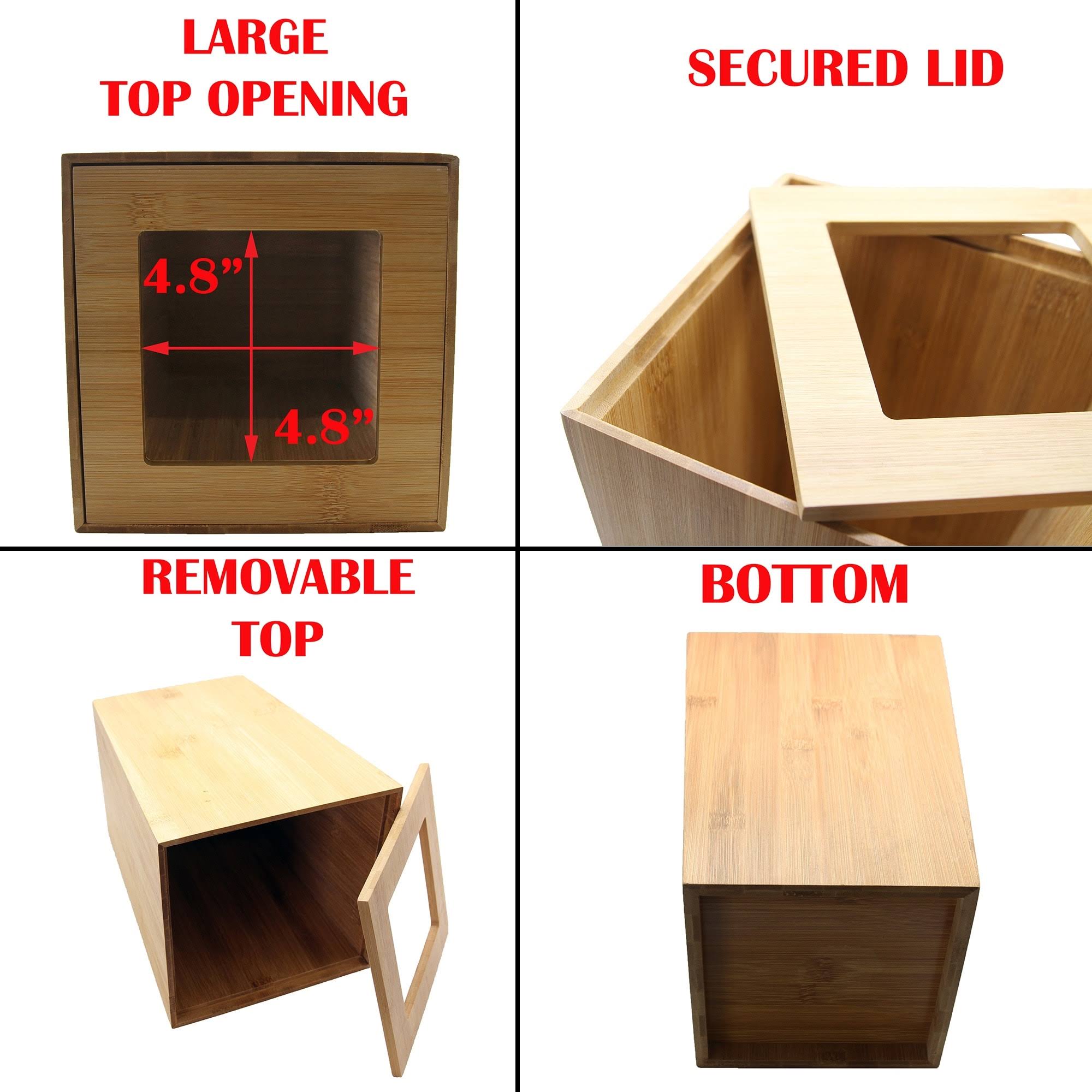 Bamboo 2 Gal Square Trash Can R494444
