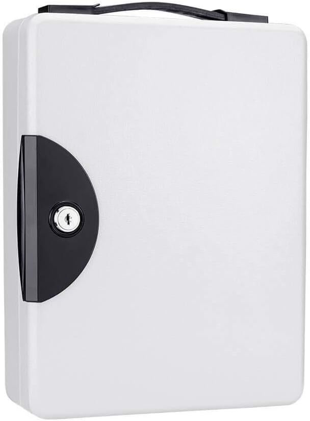 Key Lock Portable Key Cabinet Lock Box Grey S2276