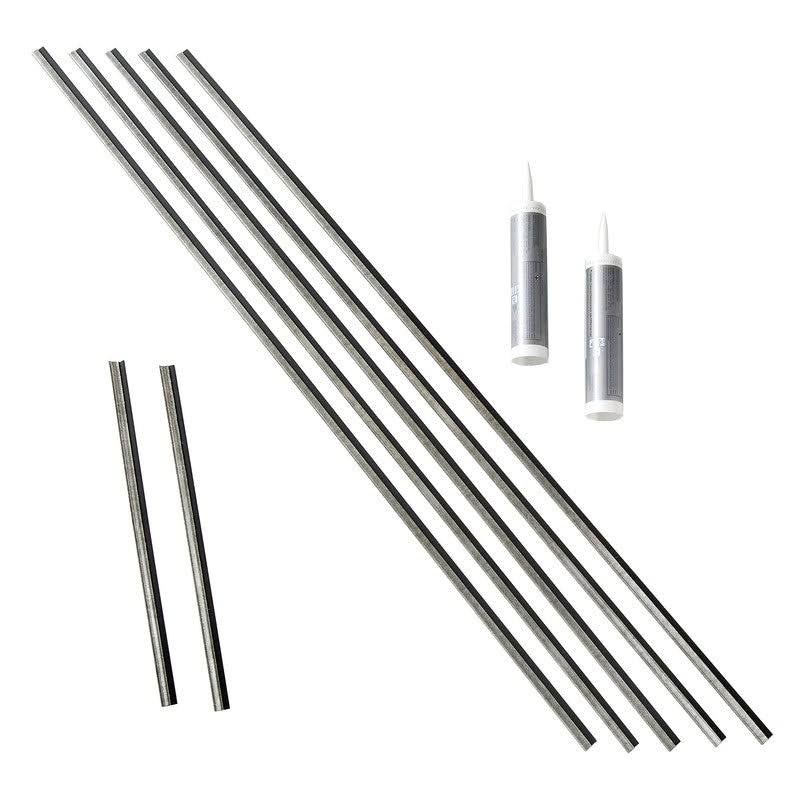 Crosshatch Silver Backsplash Kit C870