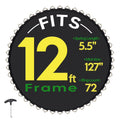 Trampoline Replacement Mat with 72 V-Ring, 8 Row Stitch R38687