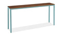Walnut Console Table with Ocean Blue Base S893
