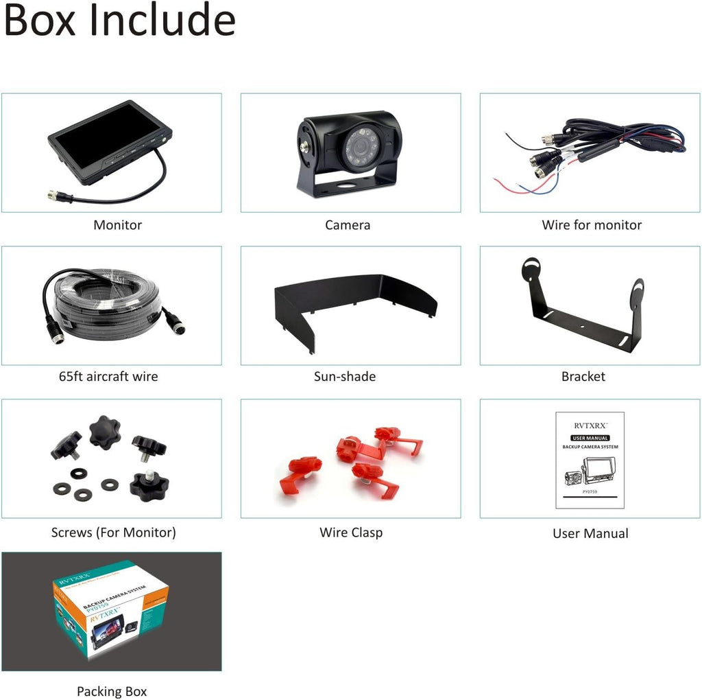 7 inch Backup Camera System with Night Vision M39898