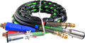 3-IN-1 Wrap 7-Way ABS Electric Cord Cable and Air Line Hose Assembly 12' J1720