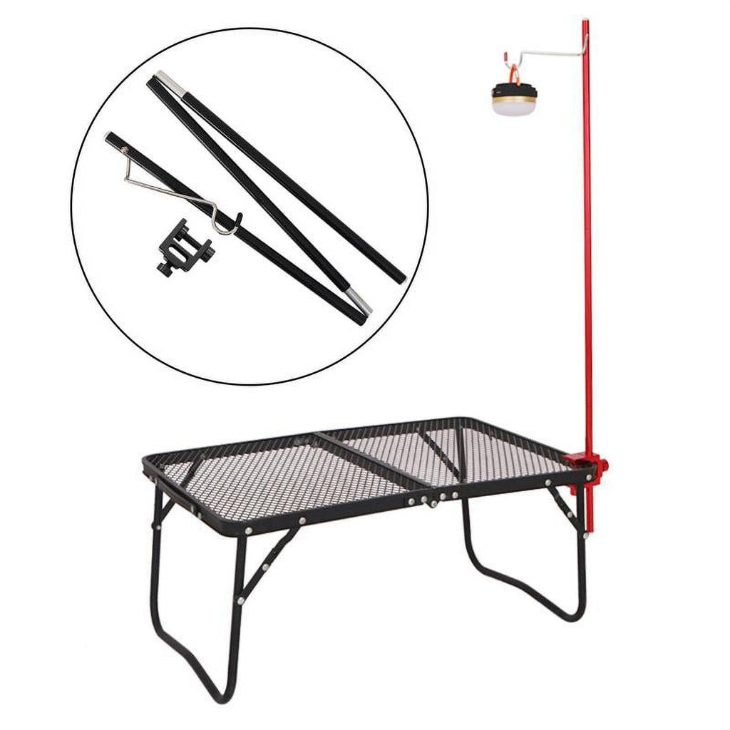 Black Folding Adjustable Camping Lamp Pole E252866
