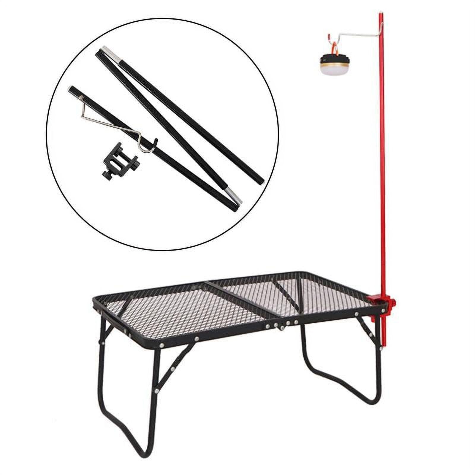 Black Folding Adjustable Camping Lamp Pole E252866