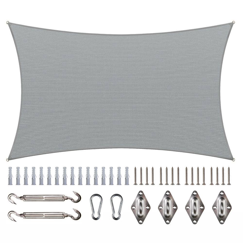 Grey Rectangle Sun Shade Sail with Rectangle Kit G884
