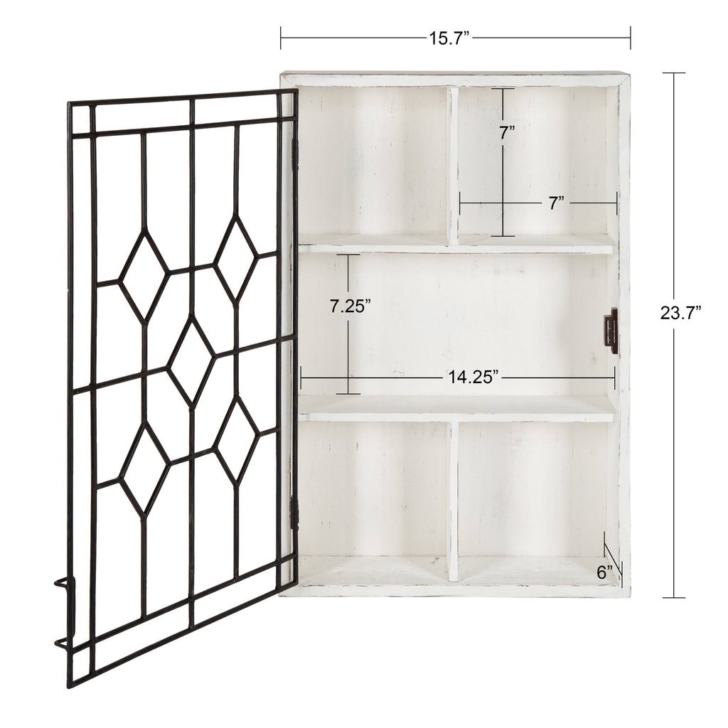 White/Black Decorative Wooden Wall Cabinet N79458