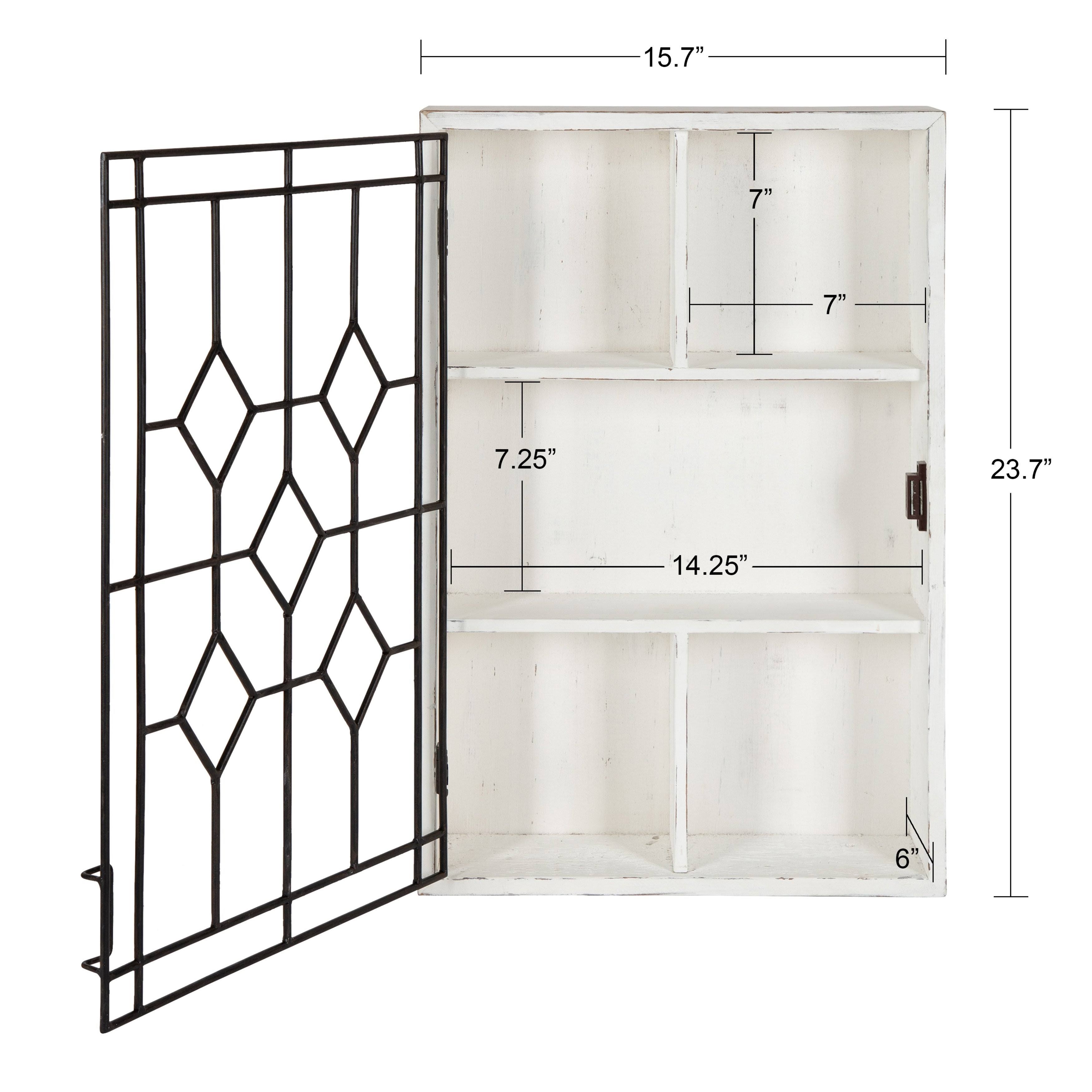 White/Black Decorative Wooden Wall Cabinet N79458