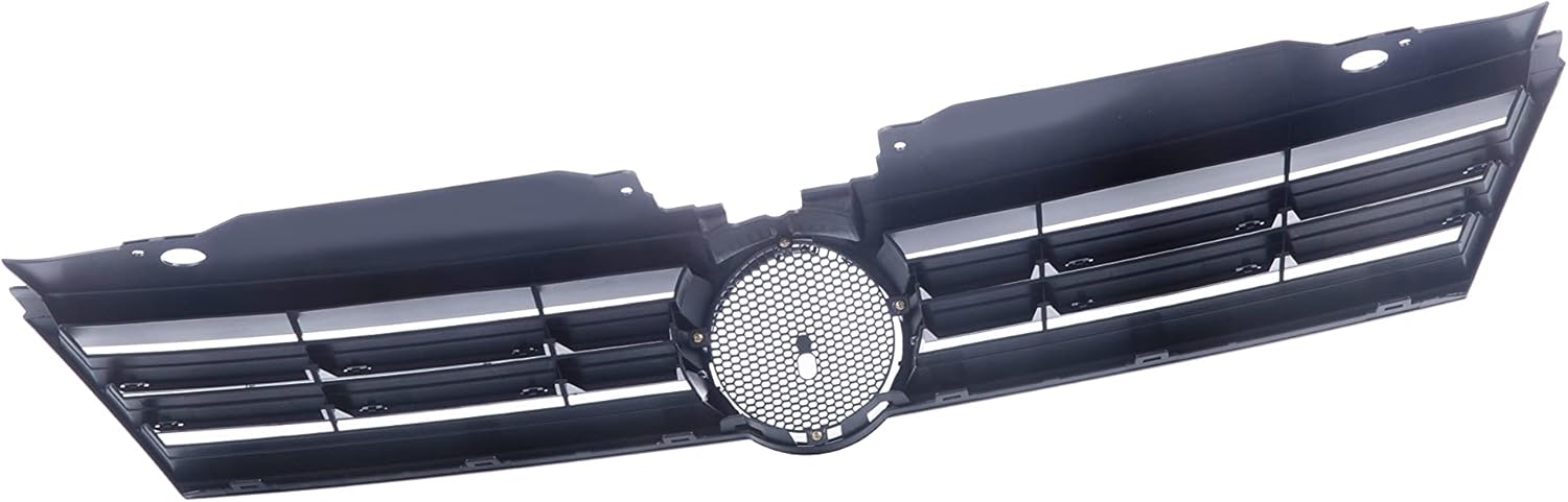 Front Grille Grill Assembly With Chrome Shell Molding With Black Insert Pack of 2 V21766