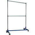 5 ft Heavy Duty Double Rail Garment Rack in Blue B311908