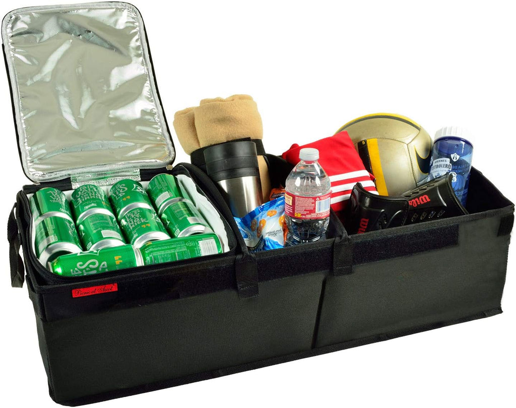 Heavy Duty Rigid Base Trunk Organizer with 28 Can Capacity Leak Proof Cooler F348241