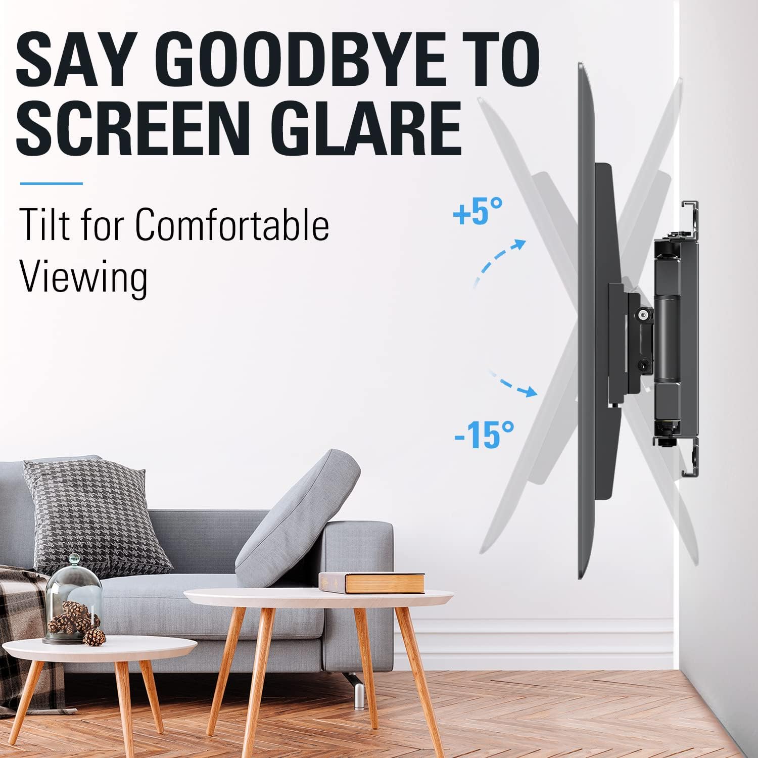 TV Mount Full Motion Wall Mount for 26-55 Inch Flat Screen TV, Dual Arms, Max VESA 400x400mm, 99 LBS, Pack of 2 T468496
