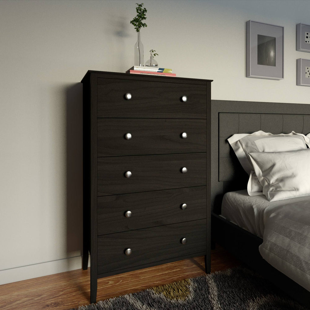 Black Pine 5-Drawer Chest of Drawers O1791