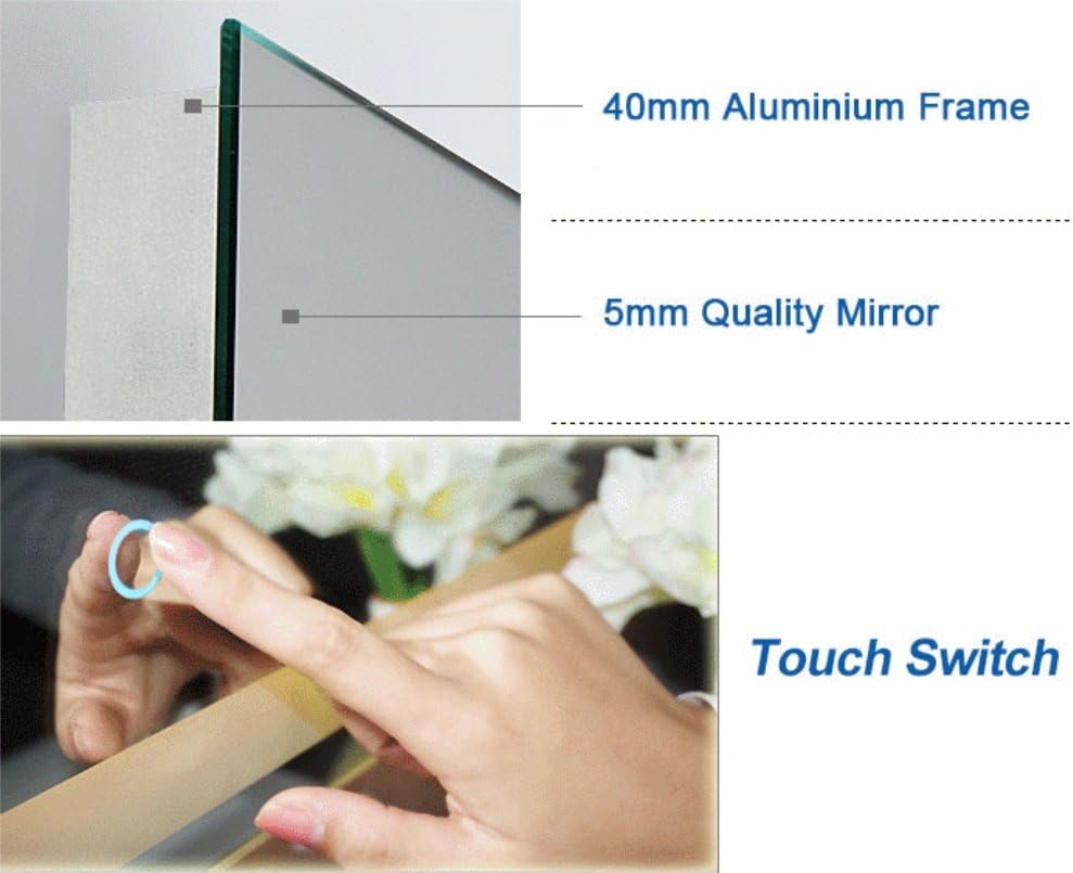 28 x 36 in Vertical Dimmable LED Bathroom Mirror with Anti-Fog Function Z332