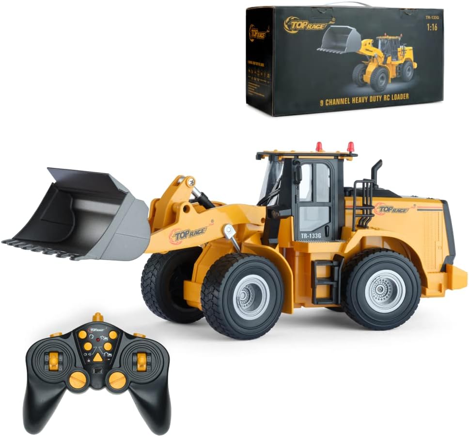 2.4Ghz RC Construction Front Loader Toy Truck with Metal Shovel, Pack of 2 Q7128