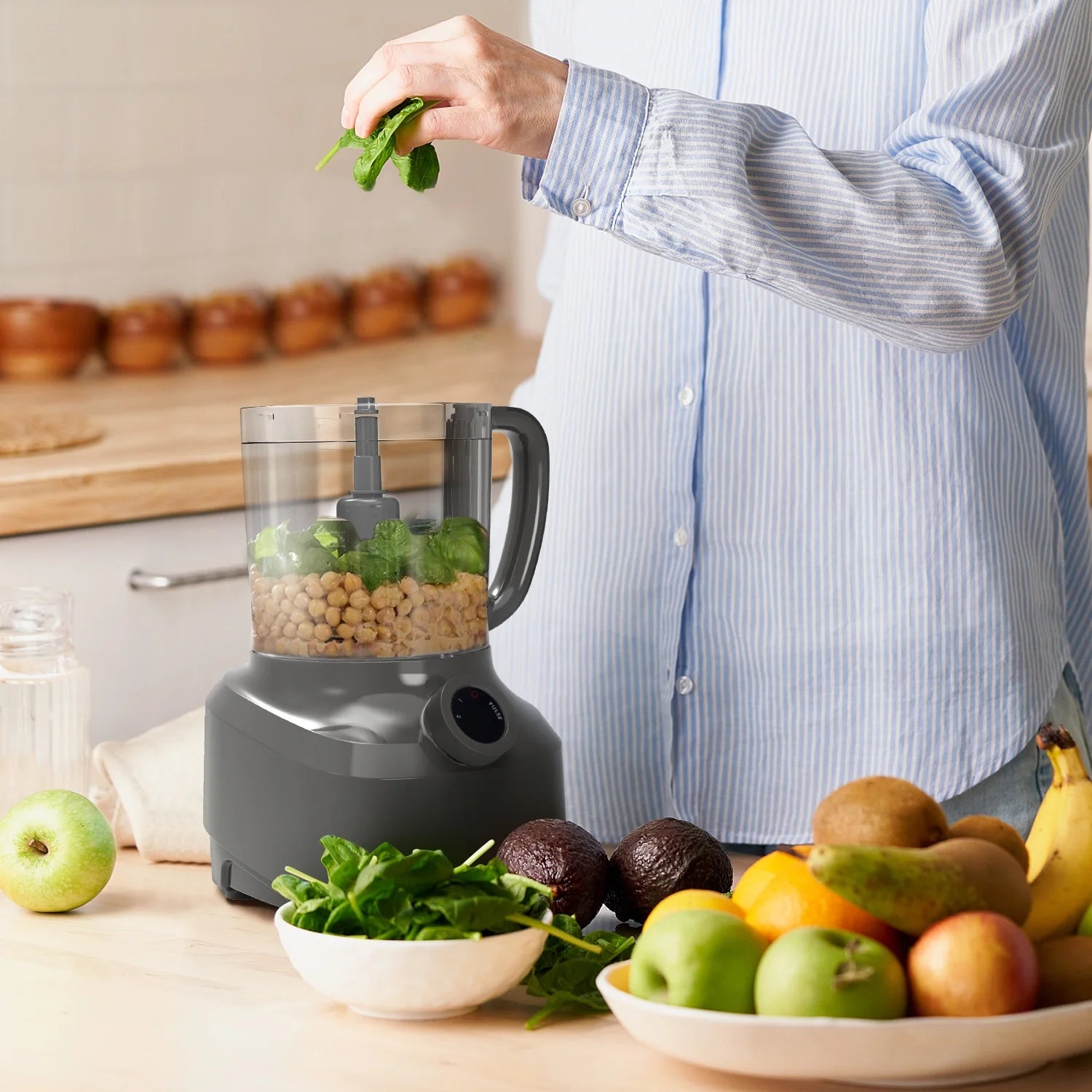 4 Cup Food Processor Vegetable Chopper, 400 Watts Y651068