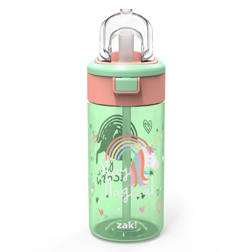 Unicorn Reusable Plastic Water Bottle with Push-button lid H34602