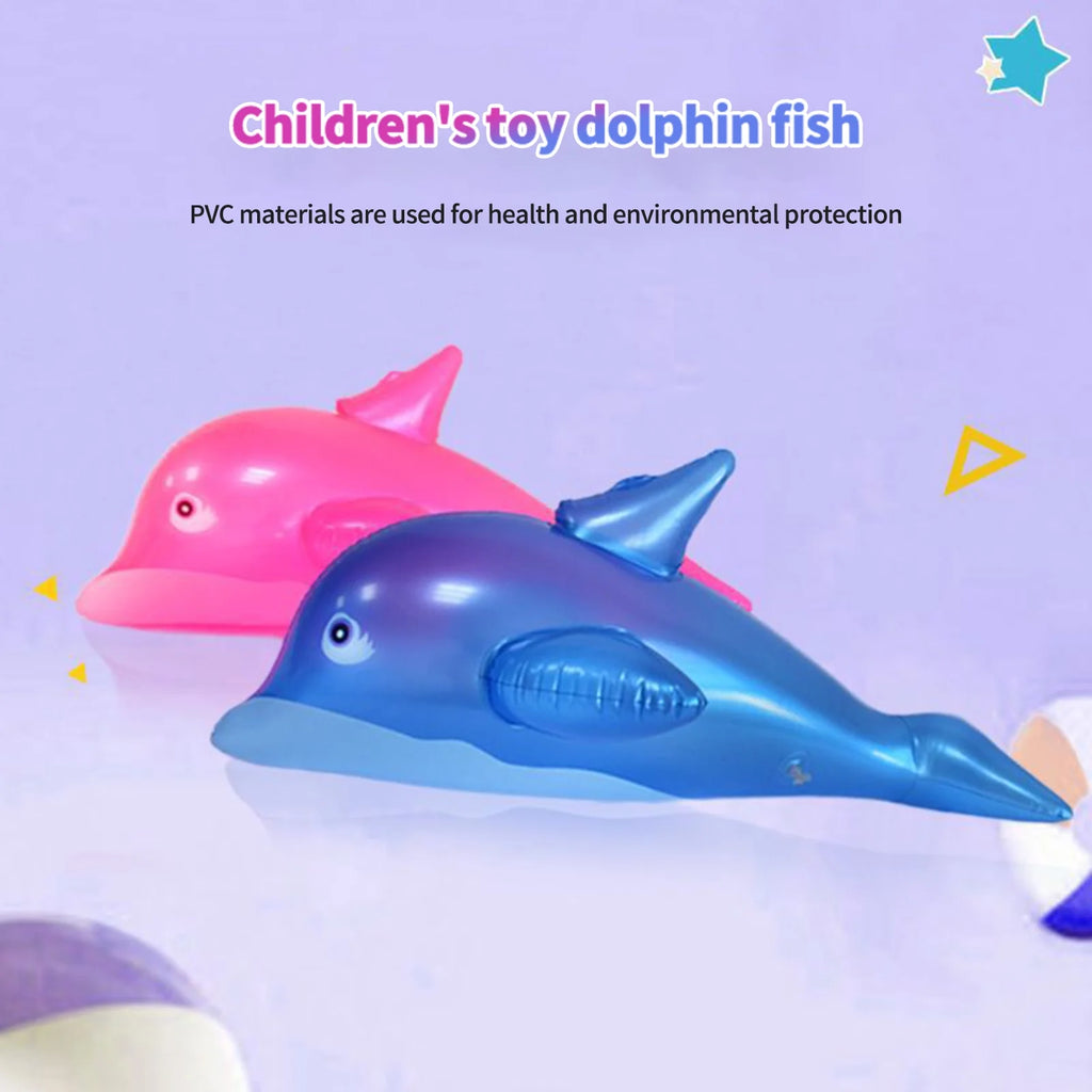 Blue PVC Inflatable Dolphin Fish Children Toy Z94473