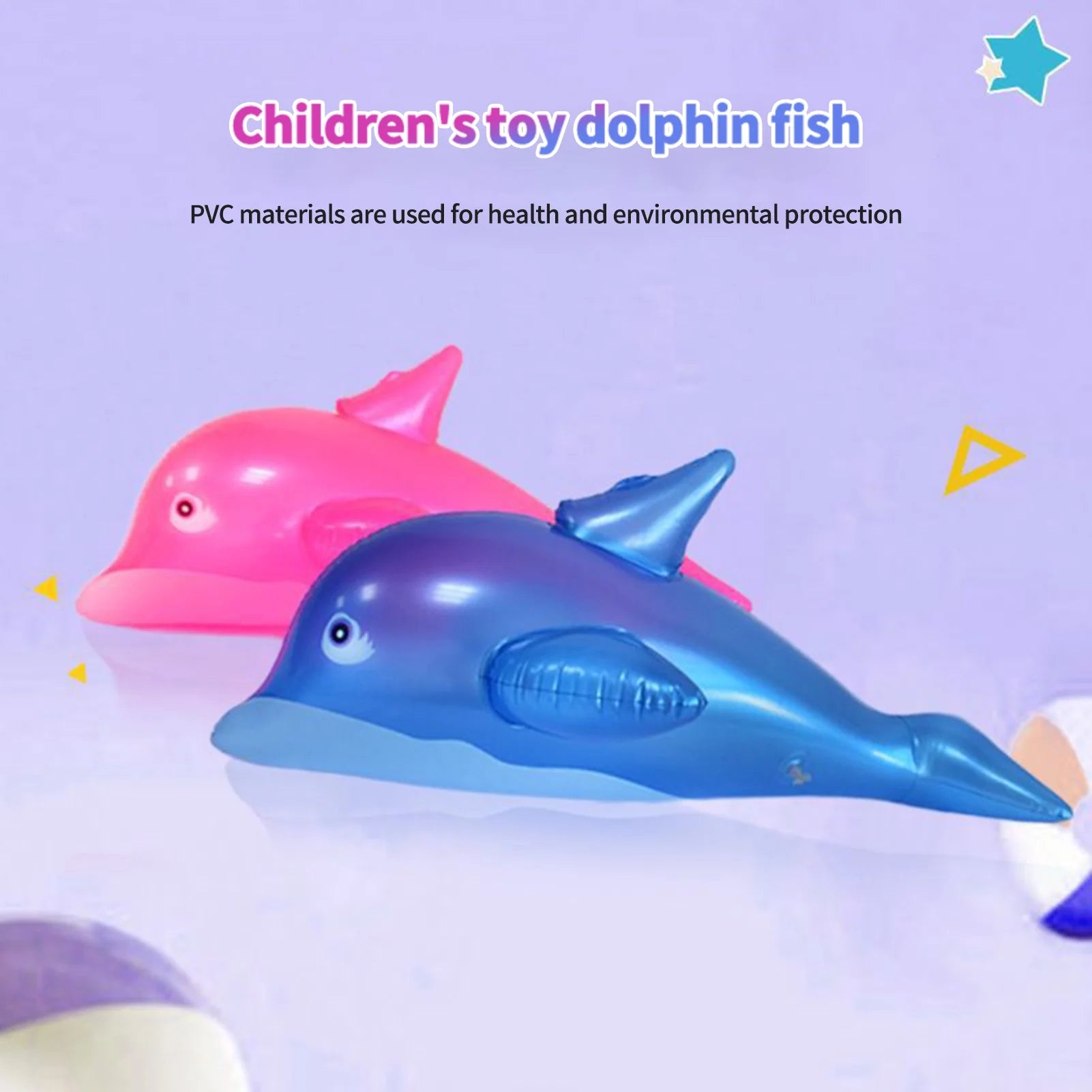Blue PVC Inflatable Dolphin Fish Children Toy Z94473