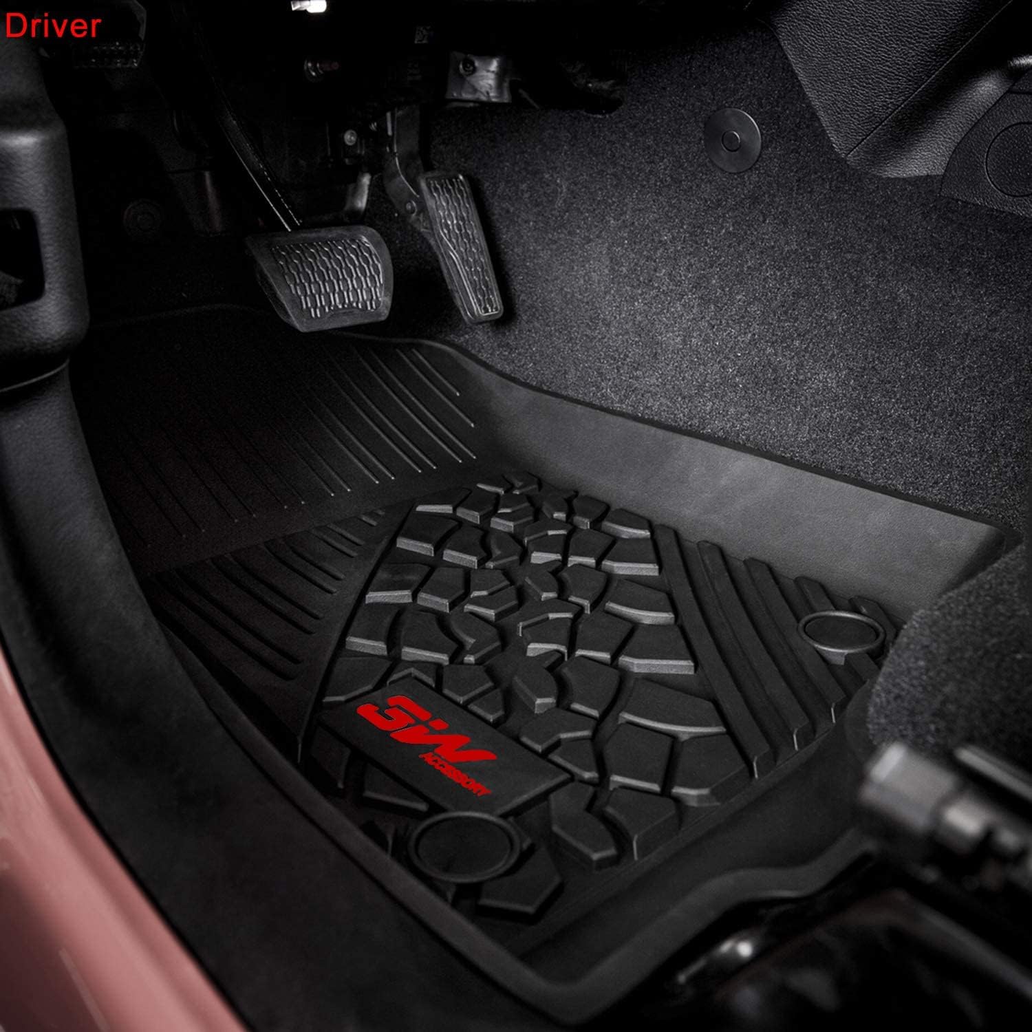 TPE Floor Liner for Jeep Wrangler 4XE 4 Door Black C3719
