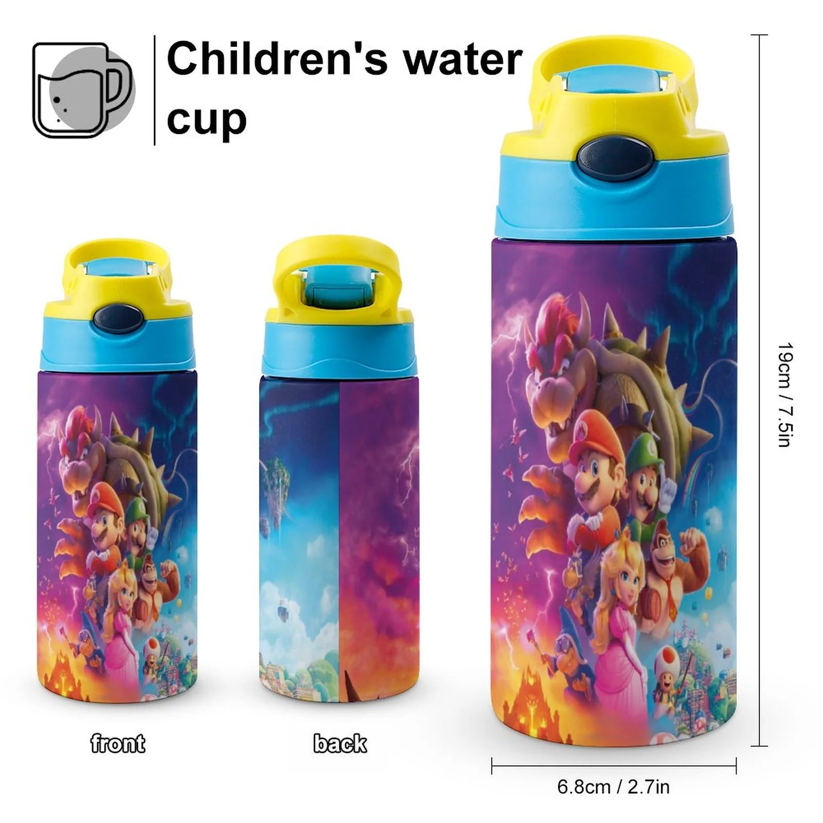 Insulated Stainless Steel Water Bottle with Straw F214861