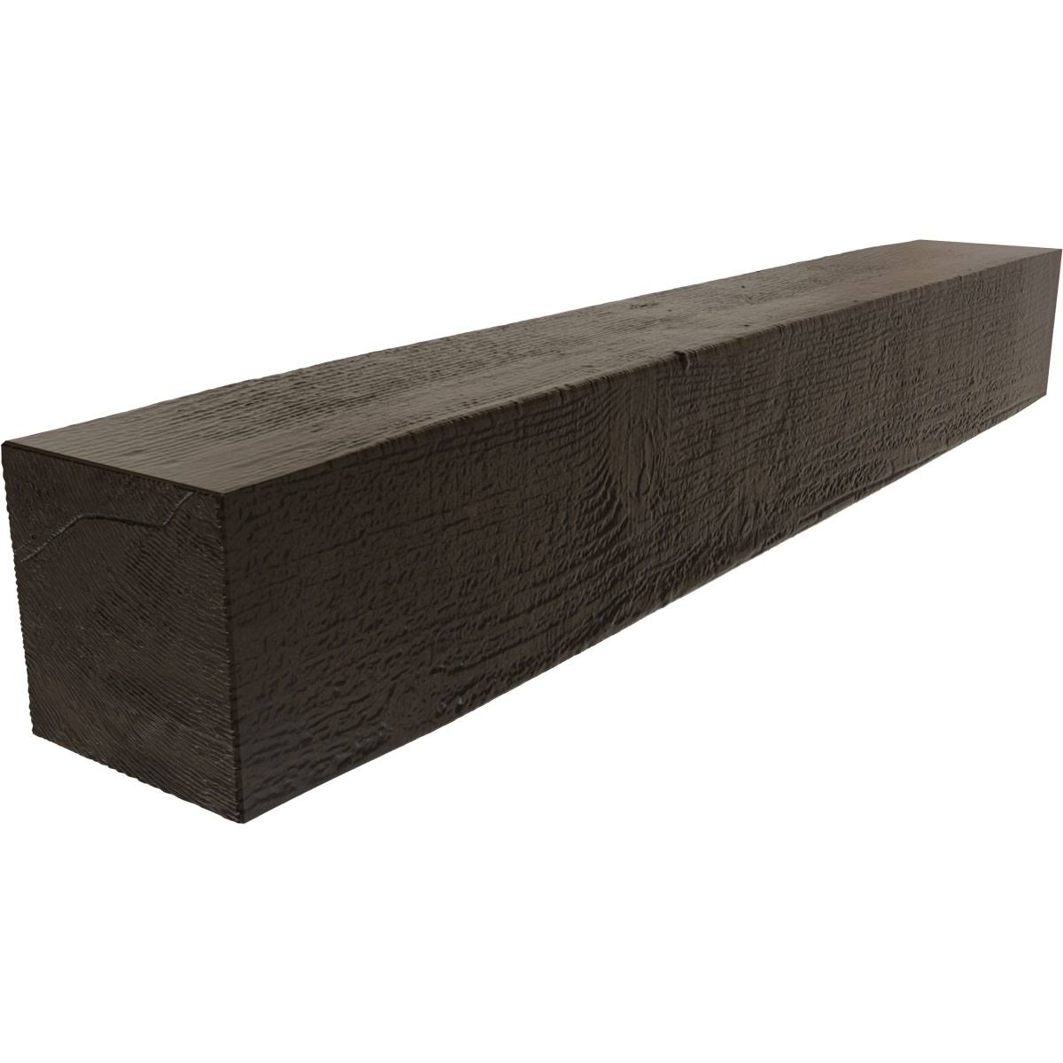 Rough Sawn Faux Wood Fireplace Mantel, Premium Walnut A3550