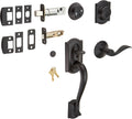 Matte Black Double Cylinder Handleset S576
