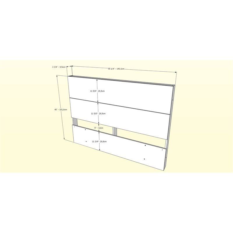 3 Piece Full Size Bedroom Set Ebony White D229430