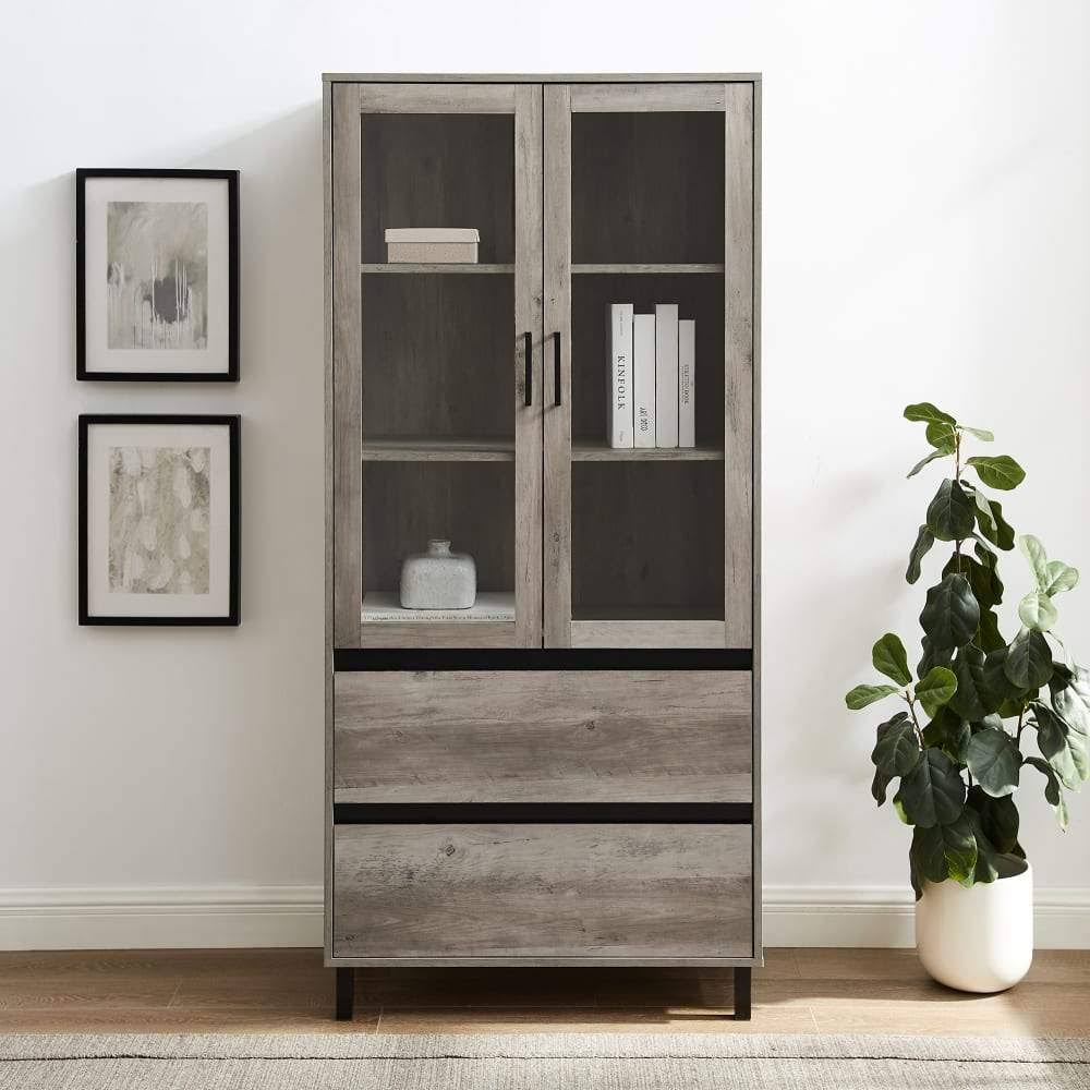 Glass Door Storage Hutch N983