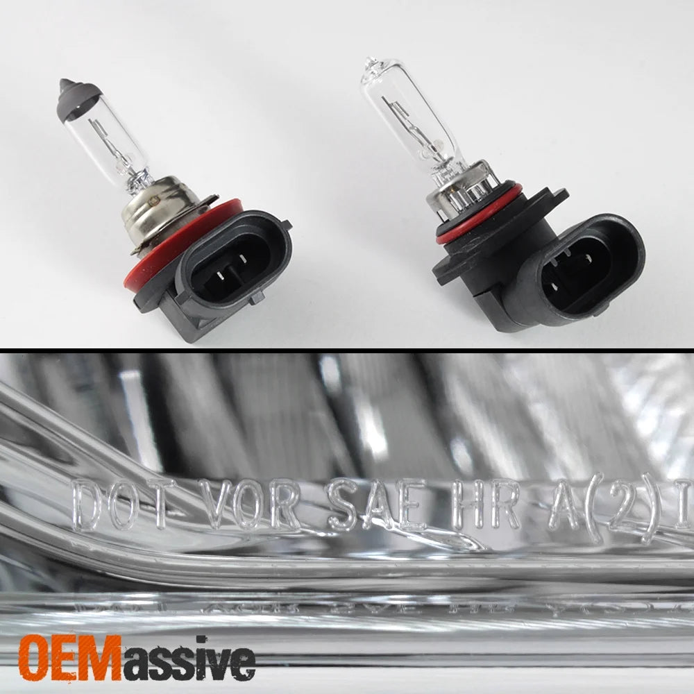 Chrome Clear Headlight Lamp Assembly Driver + Passenger Side J214